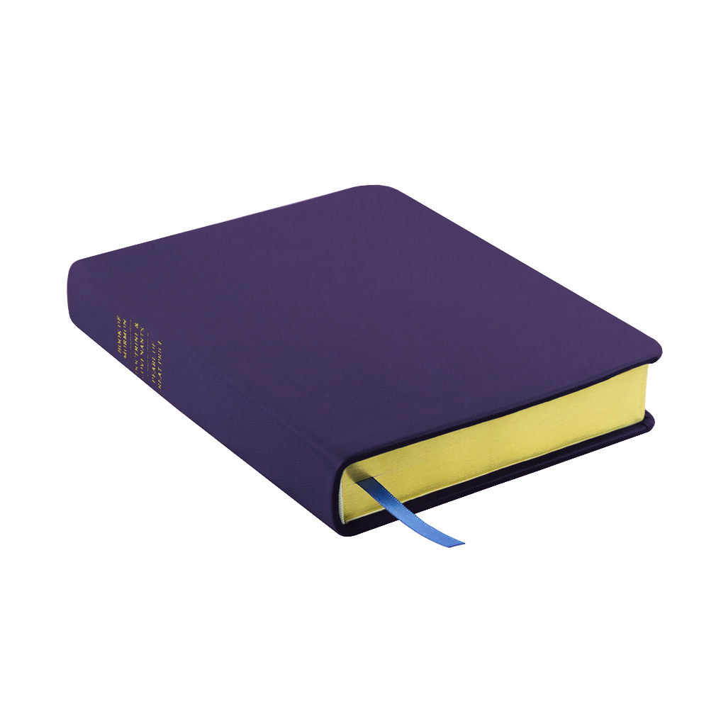 Purple LDS Triple |Leather Triple, Custom Name, Ribbon Qty & Color